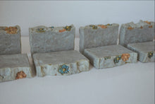 Load image into Gallery viewer, Bachelorette Party, Souvenirs, Rustic Flower Soap in Blue & Beige Tones ✿❃ 10 pcs